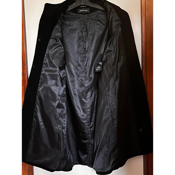 JONES NEW YORK BLACK WOOL NYLON ALPACA FULL LENGTH WINTER OVER COAT SIZE 4 - Picture 3 of 5